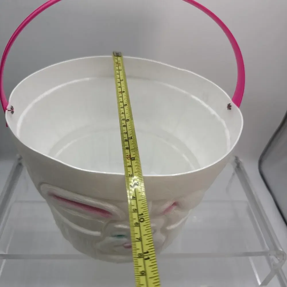 Vintage Empire Plastics Easter Basket Bucket Pail Bunny Blow Mold Quick Ship⬇️